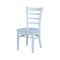 International Concepts 42 in. Solid Wood Round Drop Leaf Pedestal Table with 2 Dining Chairs in White K08-42DPT-23B-C617-2 - alternate 2